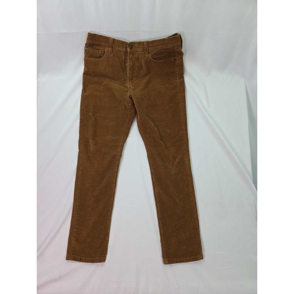 Mutual Weave Mens Slim Fit Brown‎ Corduroy Pants Size 34x32